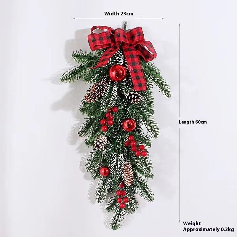 Christmas Garland Rattan Horn Door Hanging Mall And Shop Show Window Scene Layout