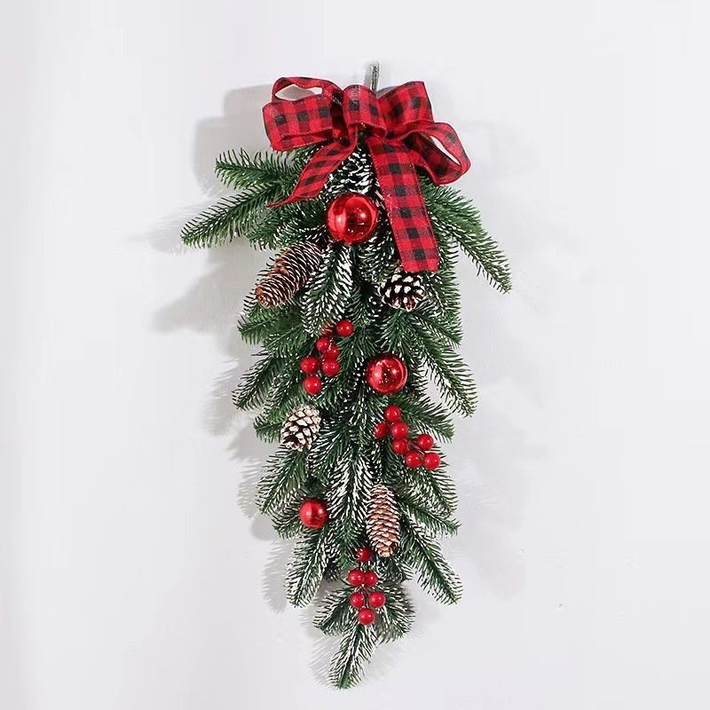 Christmas Garland Rattan Horn Door Hanging Mall And Shop Show Window Scene Layout