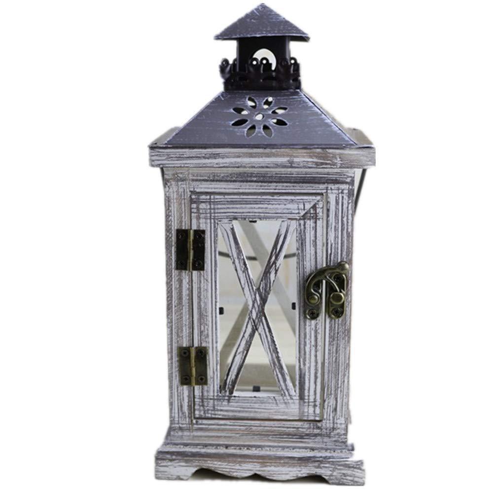 Rustic retro wooden wind lantern