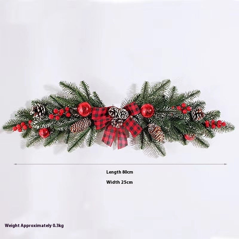 Christmas Garland Rattan Horn Door Hanging Mall And Shop Show Window Scene Layout