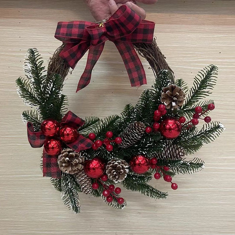 Christmas Garland Rattan Horn Door Hanging Mall And Shop Show Window Scene Layout