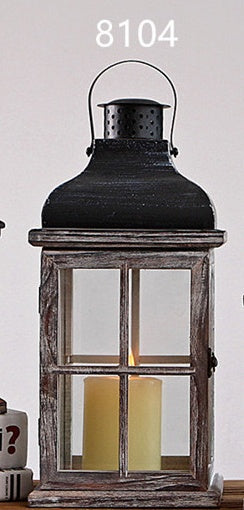 Rustic retro wooden wind lantern