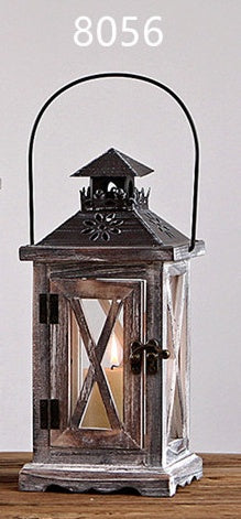 Rustic retro wooden wind lantern