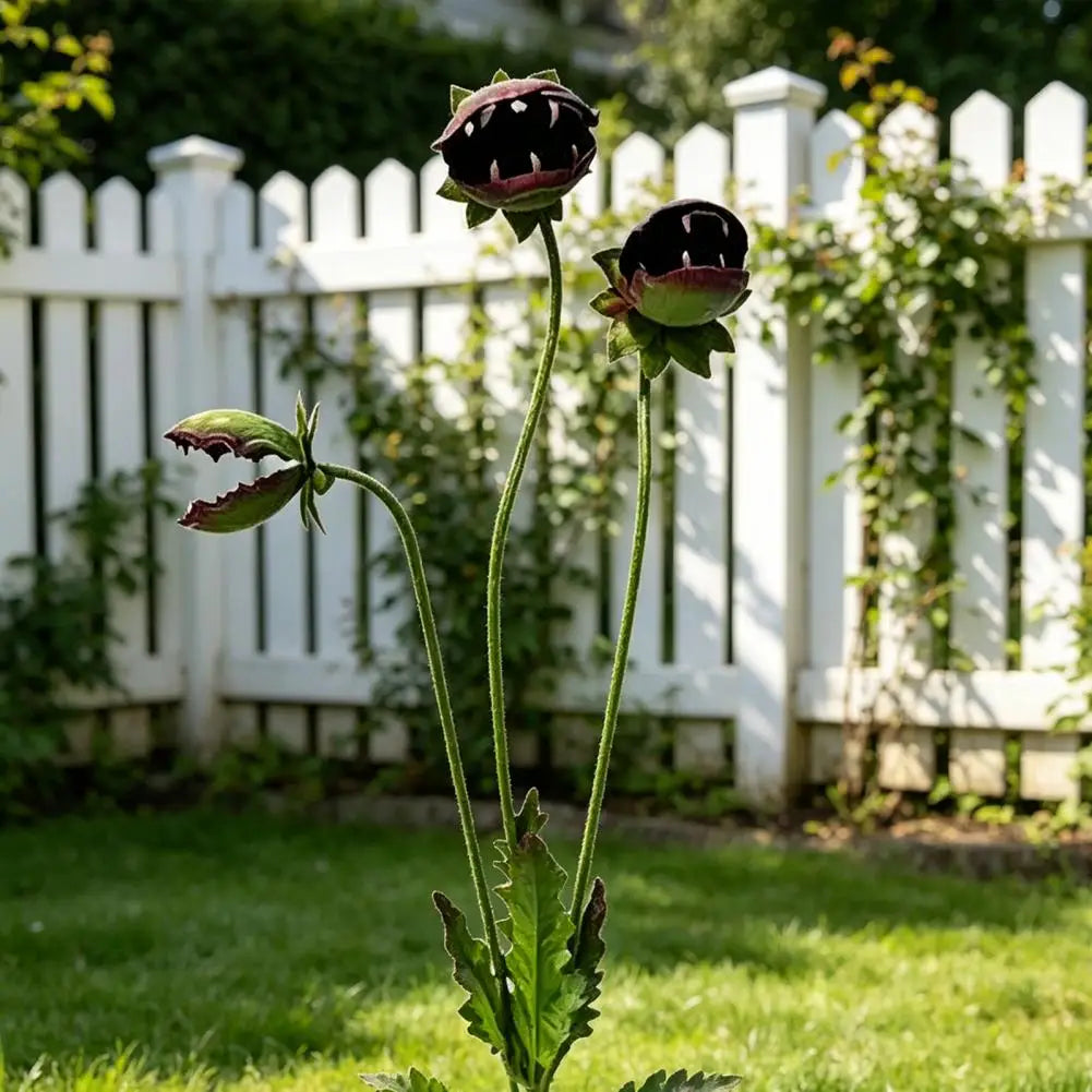 Décoration de jardin plante carnivore – sculpture extérieure originale
