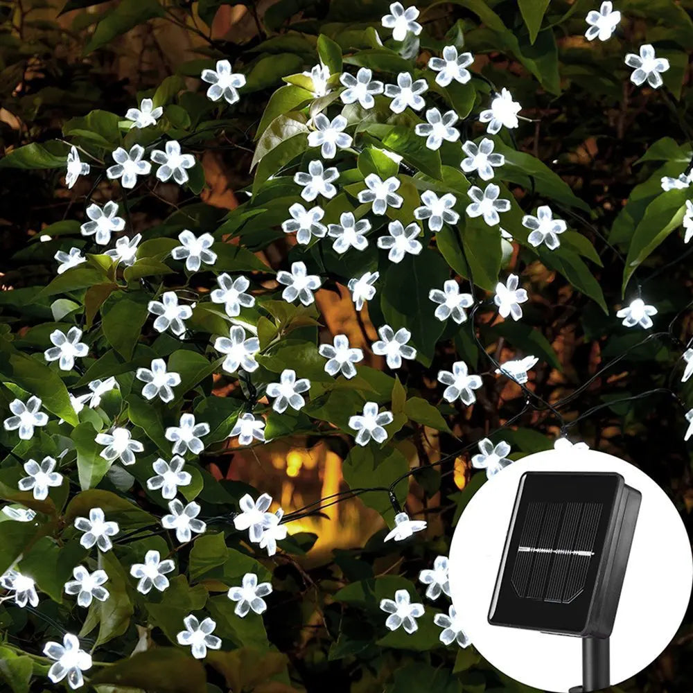 Guirlande solaire à fleurs de cerisier DEL – 8 modes
