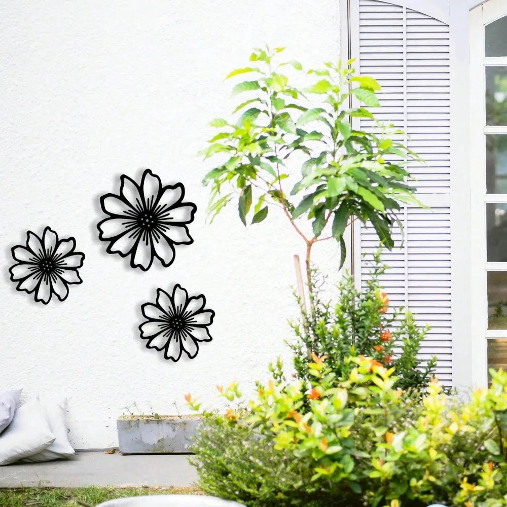 Décoration murale fleurs en métal pour une touche d'élégance à l'intérieur comme à l'extérieur