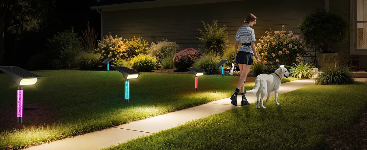 Ensemble de 2 lampes solaires DEL extérieures – IP65