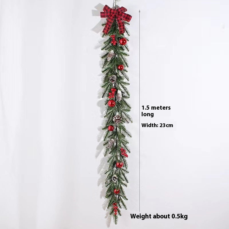 Christmas Garland Rattan Horn Door Hanging Mall And Shop Show Window Scene Layout
