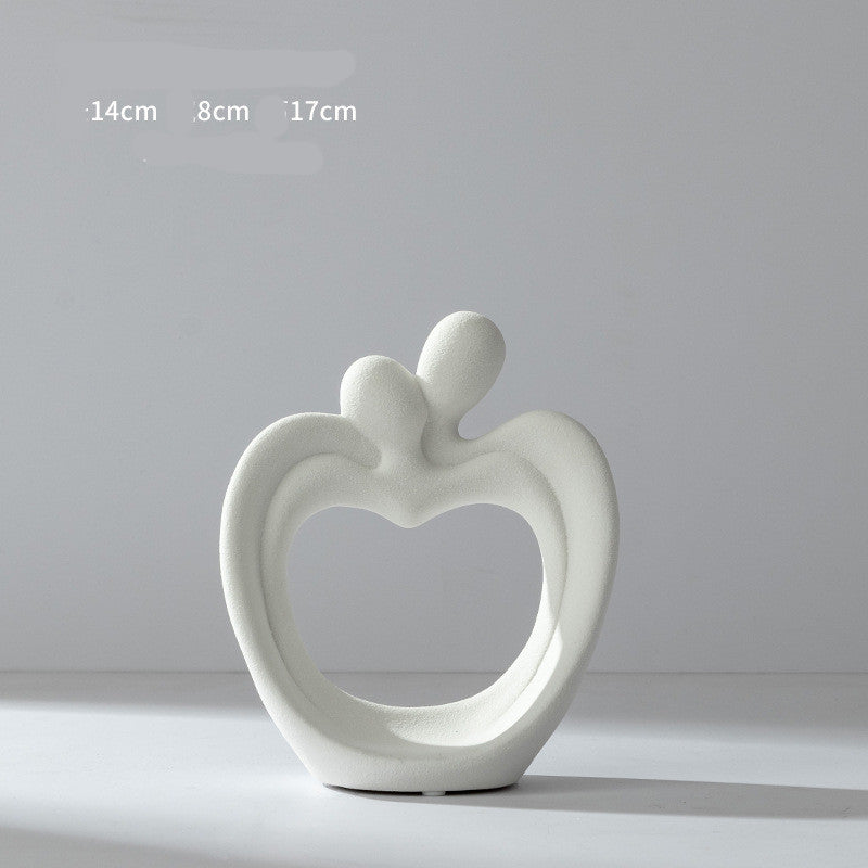 Objet décoratif en forme de cœur pour couple