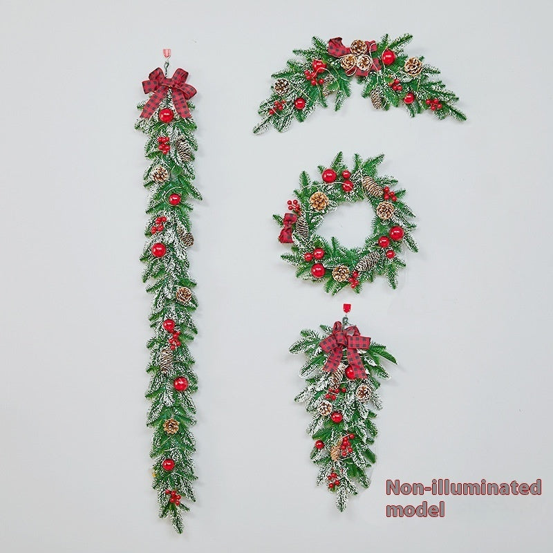 Christmas Garland Rattan Horn Door Hanging Mall And Shop Show Window Scene Layout