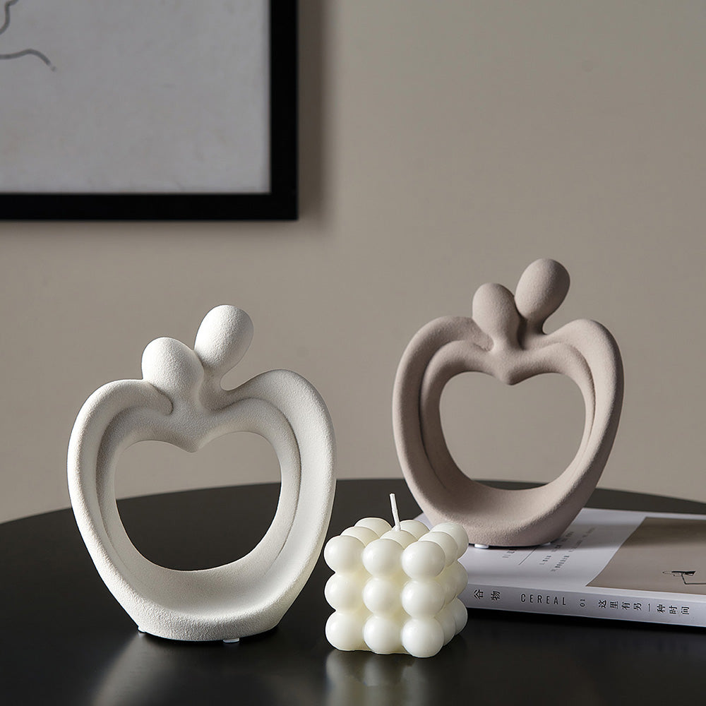 Objet décoratif en forme de cœur pour couple