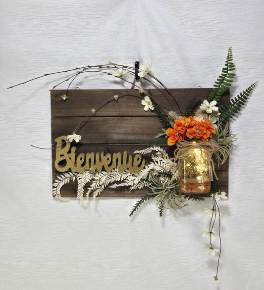 Plaque bienvenue 25" x 16"