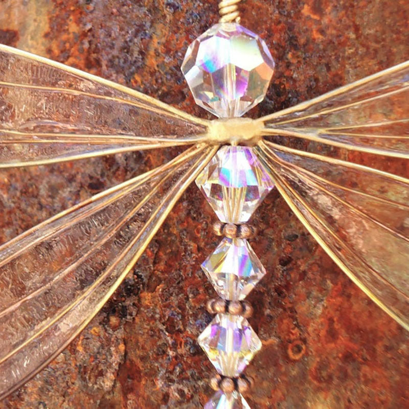 Decorative Metal Wing Dragonfly - Garden & Window Hanging