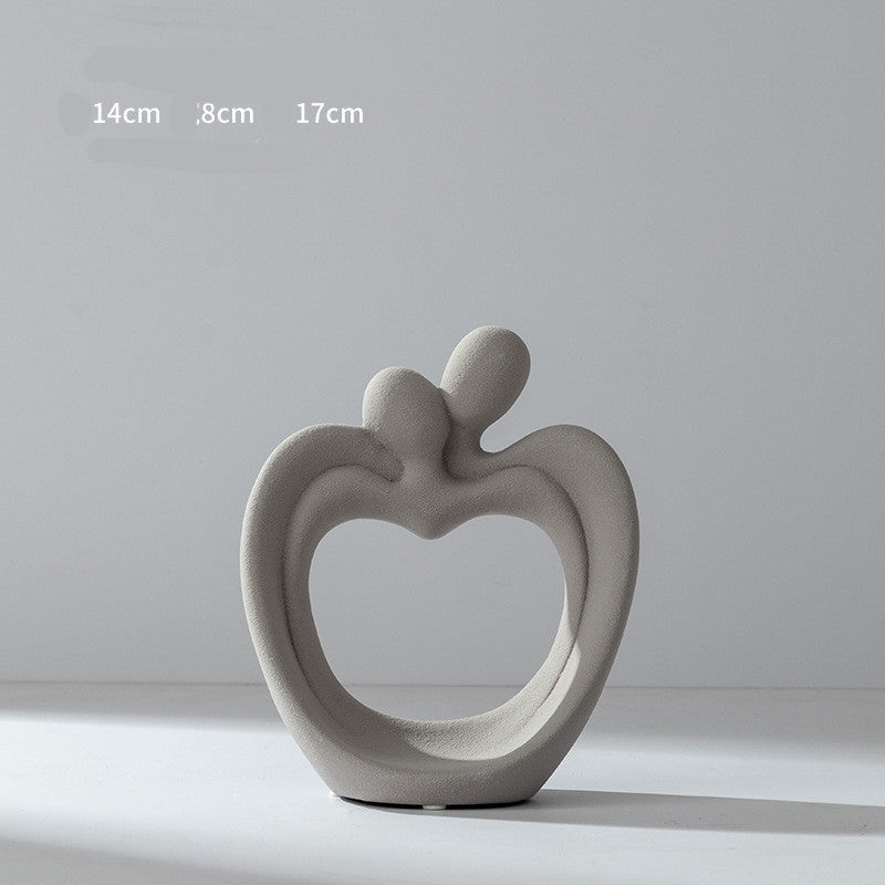Objet décoratif en forme de cœur pour couple
