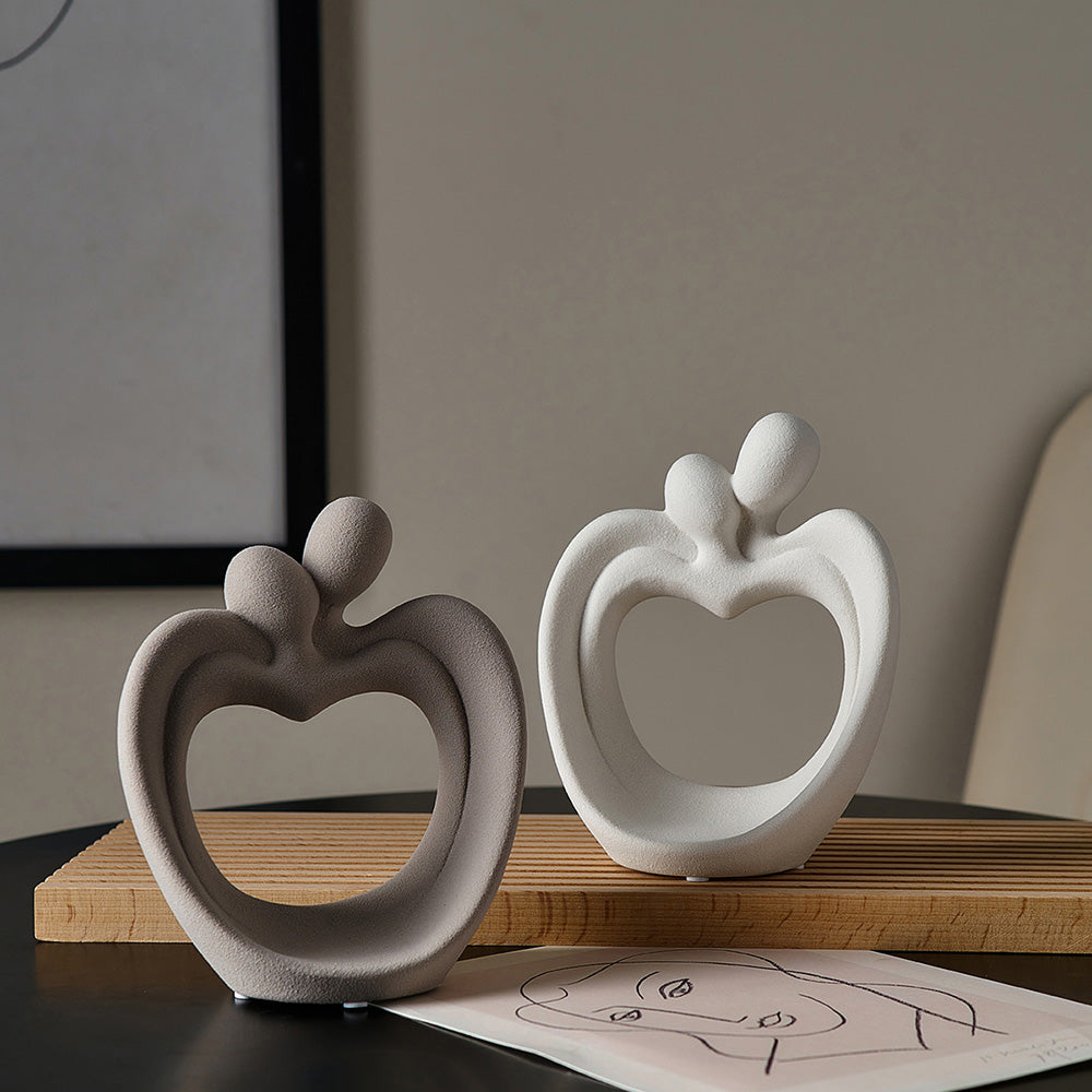 Objet décoratif en forme de cœur pour couple