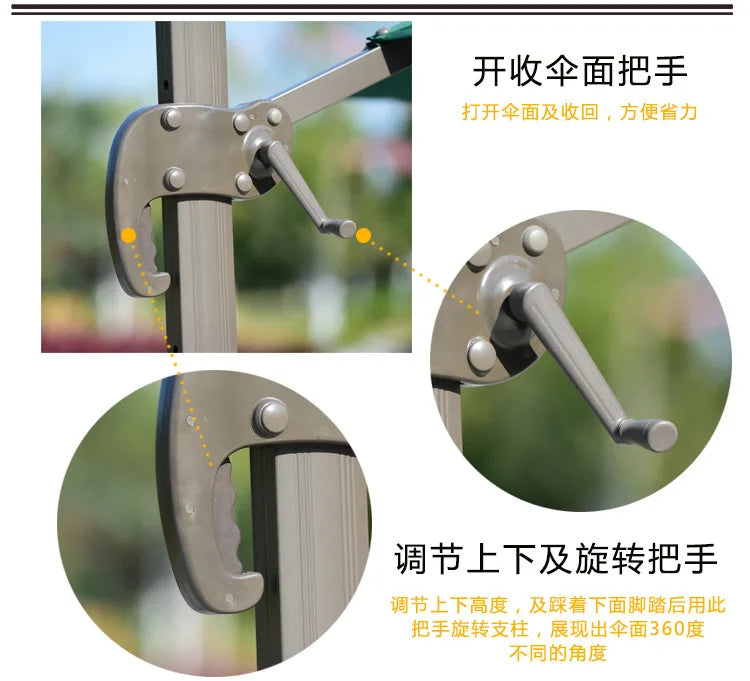 Outdoor Parasol 3m Roman Umbrella Beach Pool Sun Umbrella Courtyard Balcony Guard Pavilion Umbrella Garden Terrace Large Umbrell