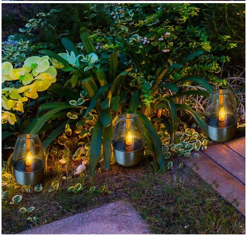 Bougies solaires LED sans flamme, rechargeables, lumière de nuit pour mariage, fête, décoration de jardin, lampe solaire extérieure étanche