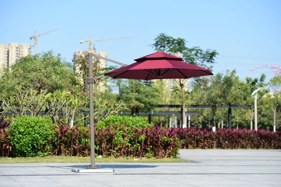 Outdoor Parasol 3m Roman Umbrella Beach Pool Sun Umbrella Courtyard Balcony Guard Pavilion Umbrella Garden Terrace Large Umbrell