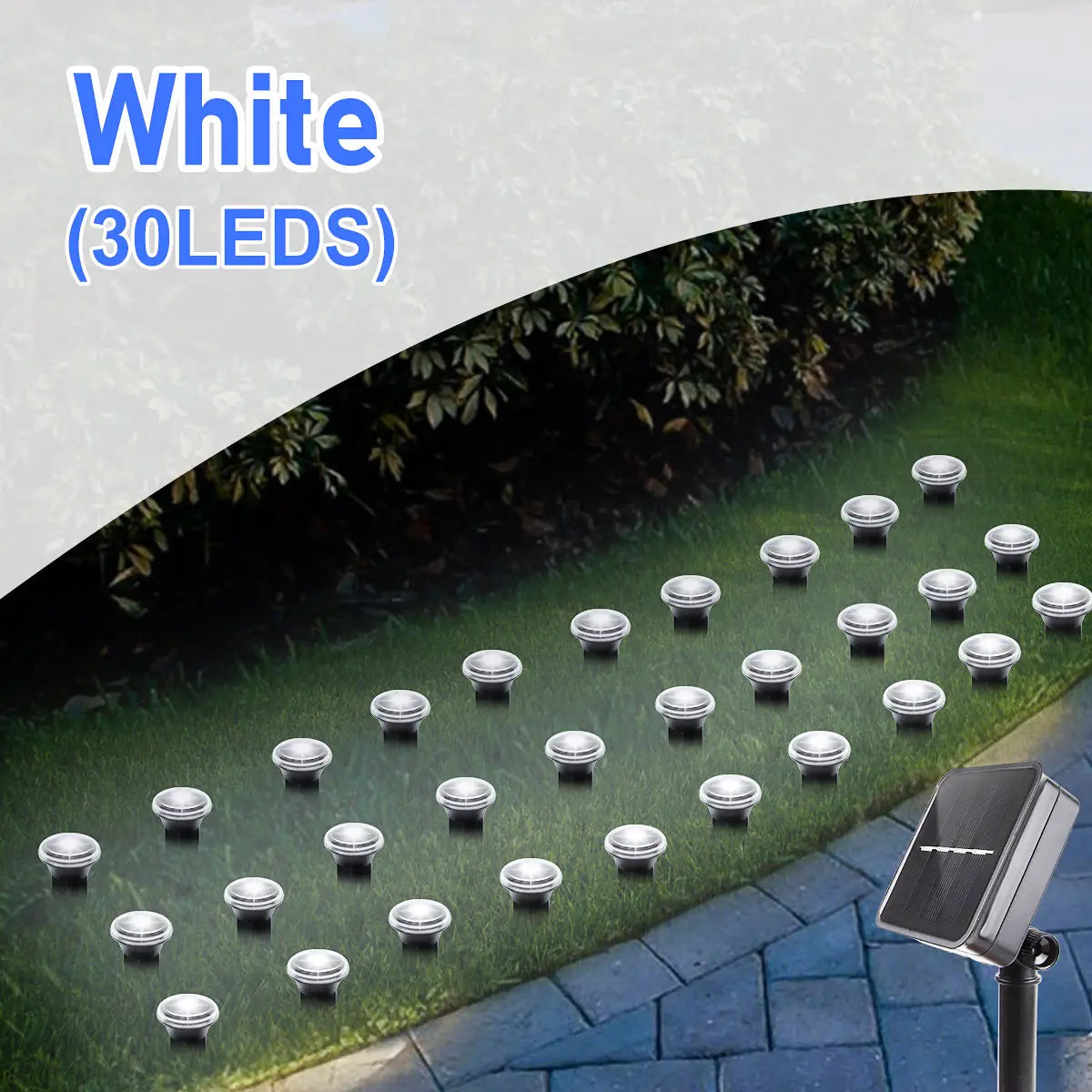 Balises solaires pour allée et jardin – 15 ou 30 DEL, 8 modes