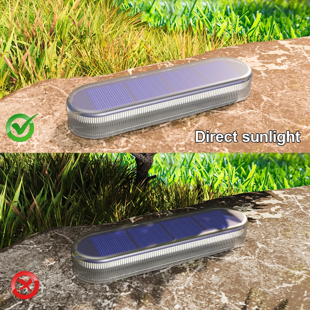 Lampes solaires bleues pour terrasse et escalier – Étanches IP68