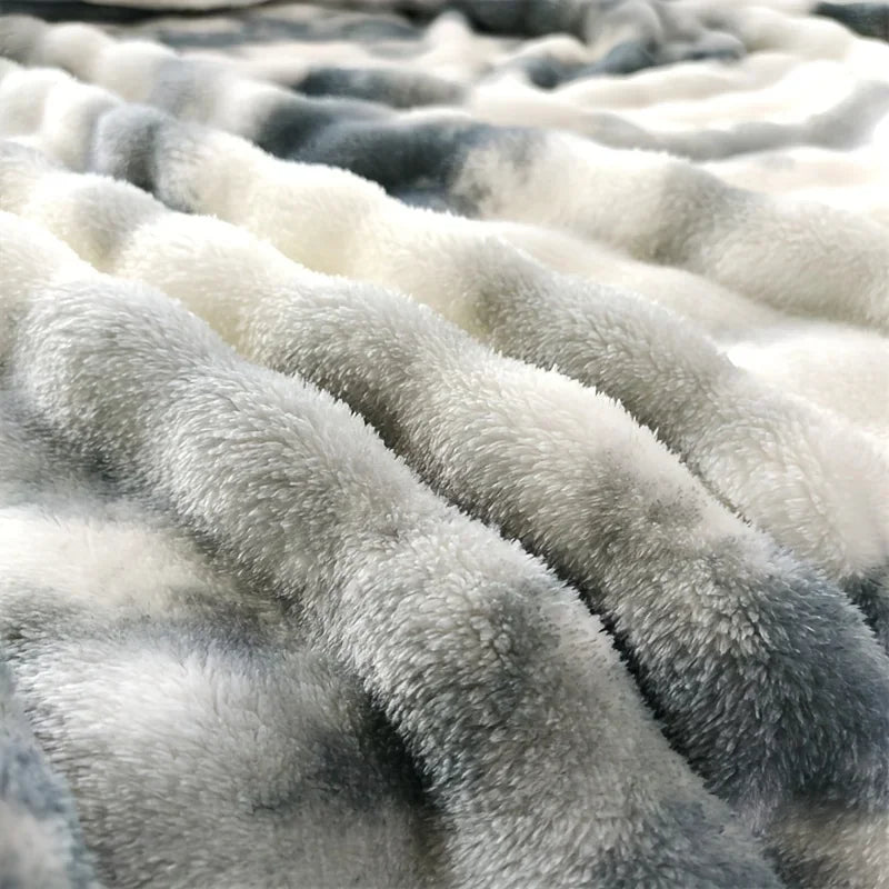 Jeté en fausse fourrure effet lapin – Douceur et chaleur