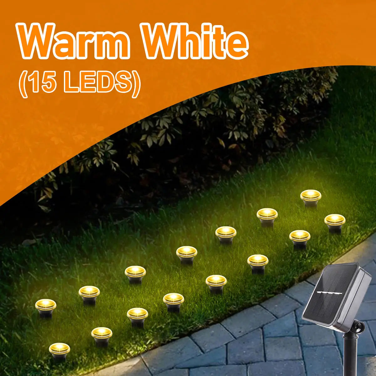 Balises solaires pour allée et jardin – 15 ou 30 DEL, 8 modes