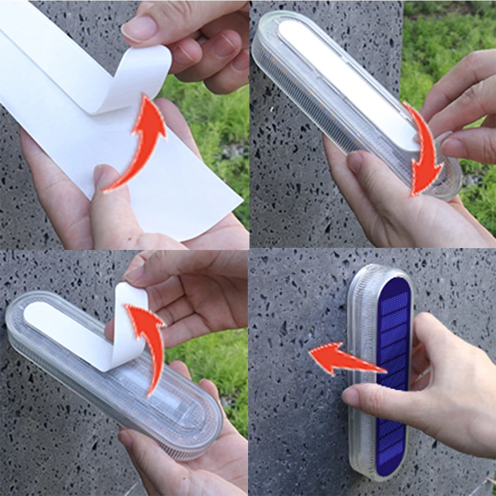 Lampes solaires bleues pour terrasse et escalier – Étanches IP68