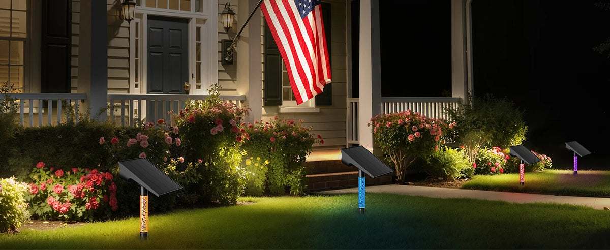 Ensemble de 2 lampes solaires DEL extérieures – IP65