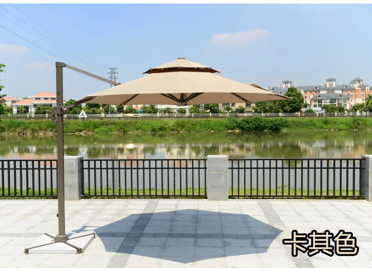 Outdoor Parasol 3m Roman Umbrella Beach Pool Sun Umbrella Courtyard Balcony Guard Pavilion Umbrella Garden Terrace Large Umbrell