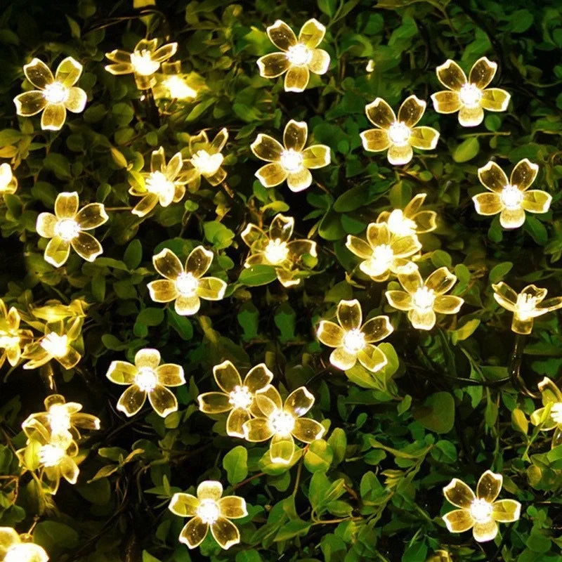 Guirlande solaire à fleurs de cerisier DEL – 8 modes