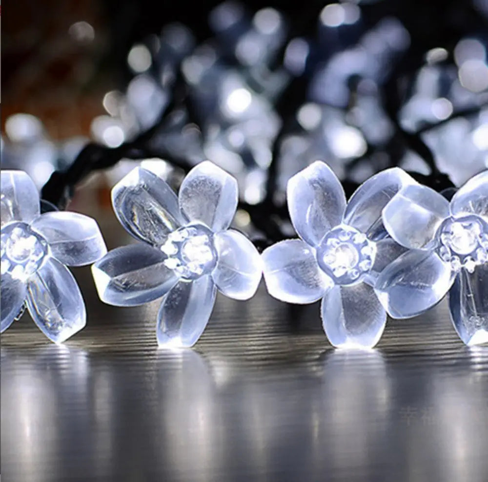 Guirlande solaire à fleurs de cerisier DEL – 8 modes