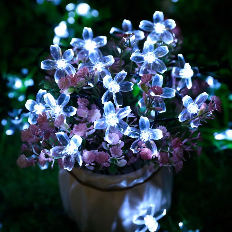 Guirlande solaire à fleurs de cerisier DEL – 8 modes