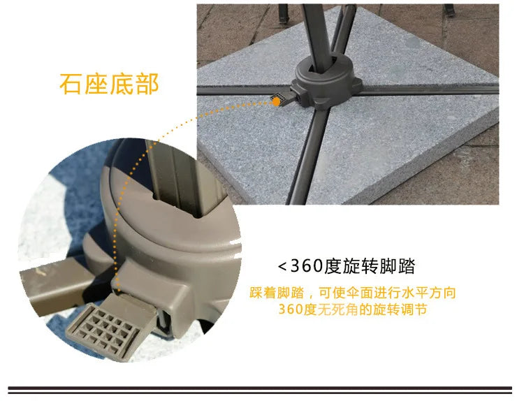 Outdoor Parasol 3m Roman Umbrella Beach Pool Sun Umbrella Courtyard Balcony Guard Pavilion Umbrella Garden Terrace Large Umbrell