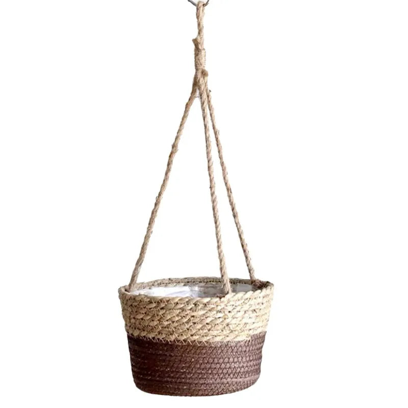 Panier suspendu en fibres végétales pour plante – 50 cm