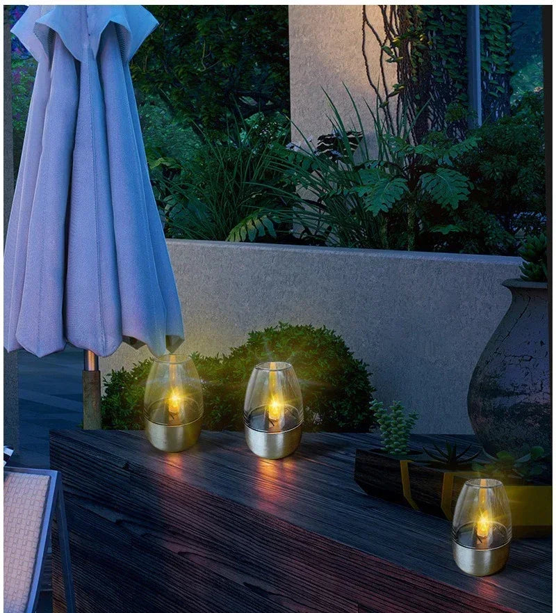 Bougies solaires LED sans flamme, rechargeables, lumière de nuit pour mariage, fête, décoration de jardin, lampe solaire extérieure étanche