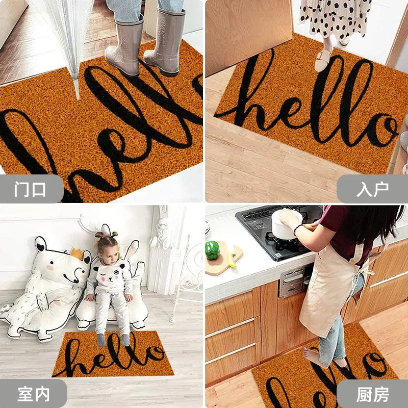 Natural anti-slip outdoor doormat, Elegant entrance