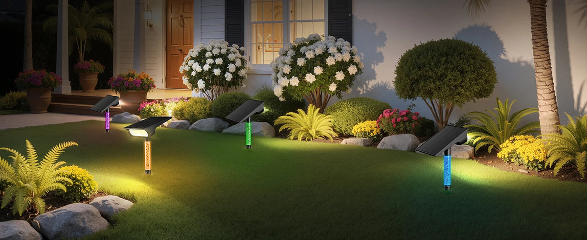 Ensemble de 2 lampes solaires DEL extérieures – IP65
