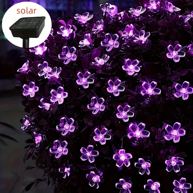 Guirlande solaire à fleurs de cerisier DEL – 8 modes