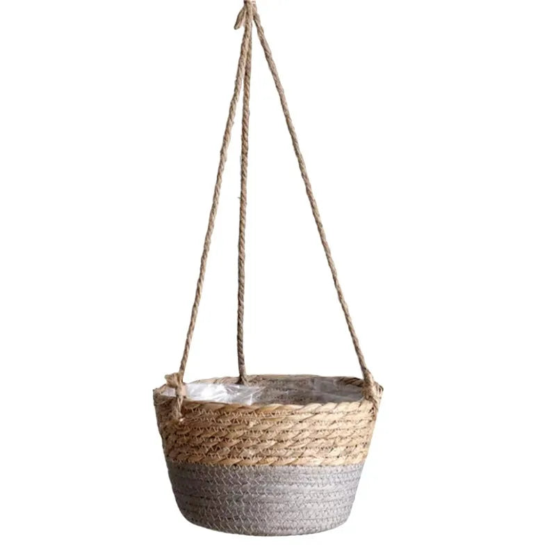Panier suspendu en fibres végétales pour plante – 50 cm