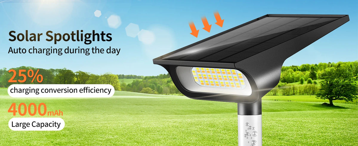 Ensemble de 2 lampes solaires DEL extérieures – IP65