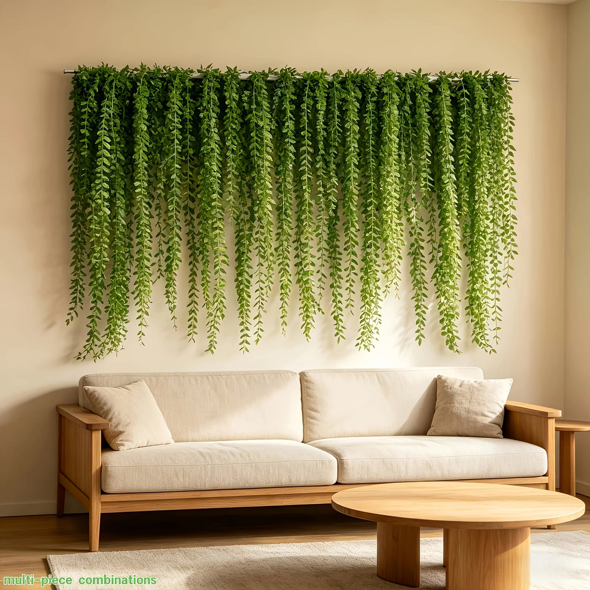 Guirlande suspendue de feuillage de saule artificiel