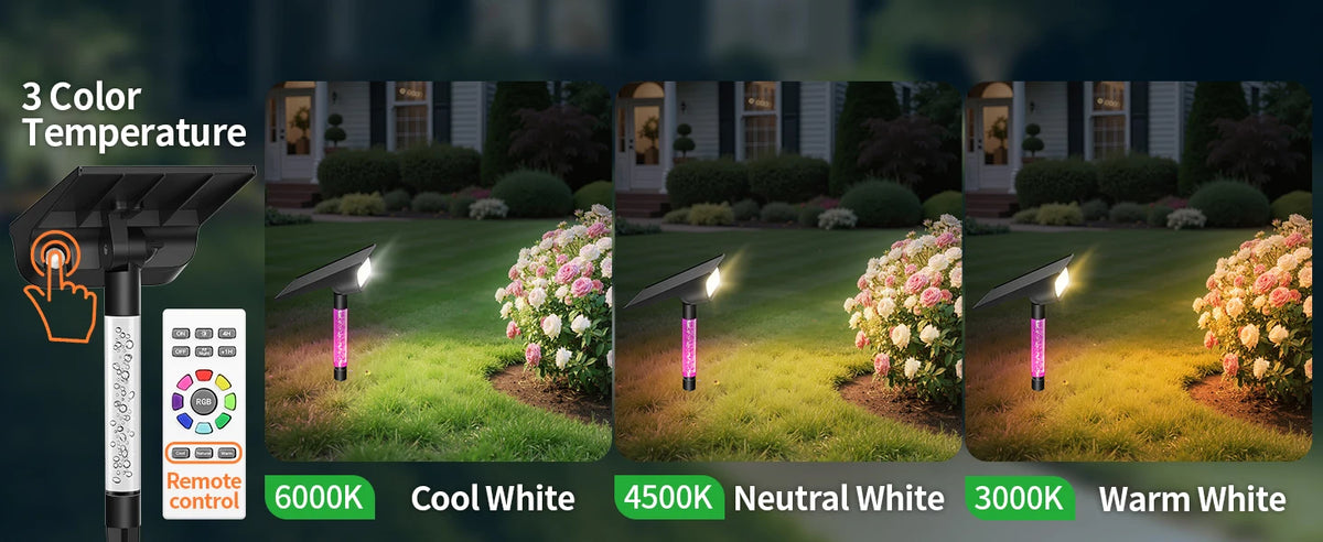 Ensemble de 2 lampes solaires DEL extérieures – IP65