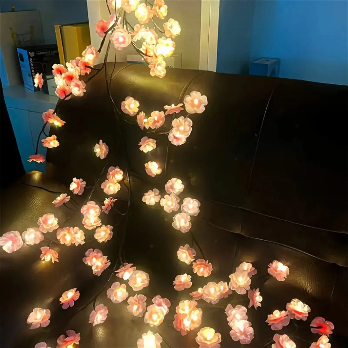 Branches lumineuses fleurs de cerisier – 96 DEL et 8 modes