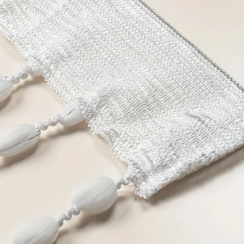 Rideau décoratif bohème à pompons – 100 × 200 cm