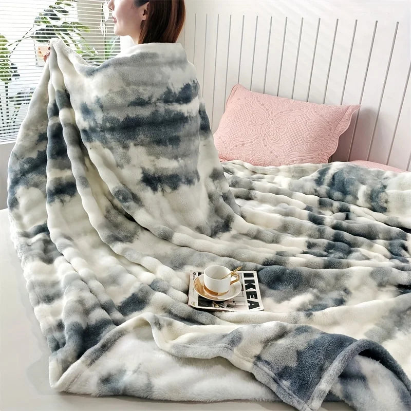 Jeté en fausse fourrure effet lapin – Douceur et chaleur