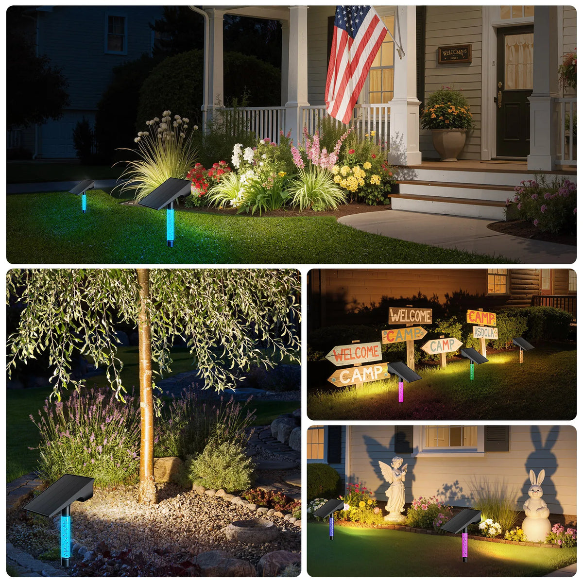 Ensemble de 2 lampes solaires DEL extérieures – IP65