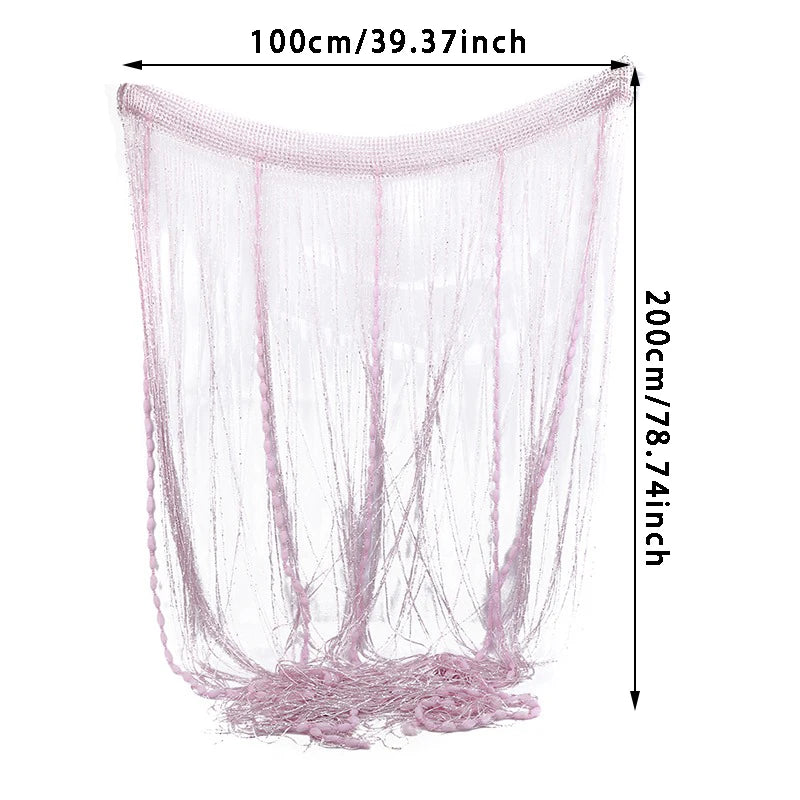 Rideau à fils décoratifs – 100 × 200 cm
