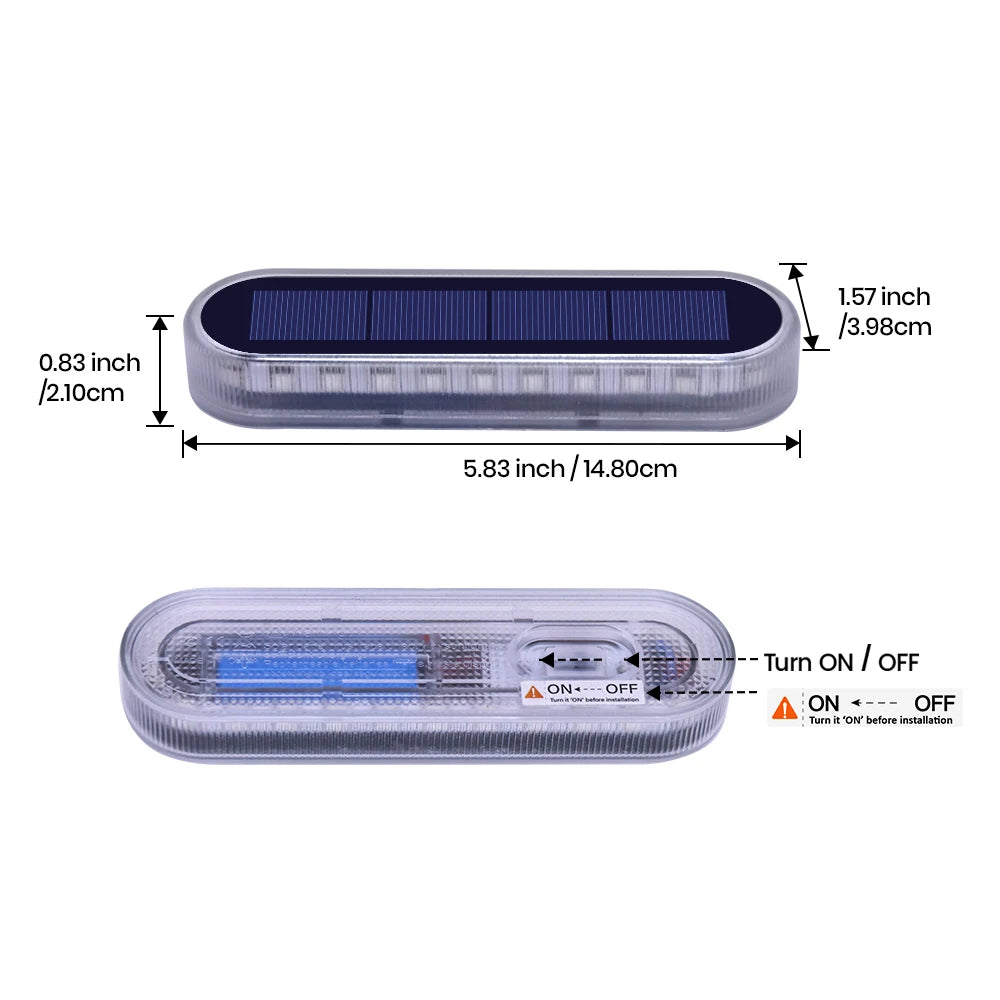 Lampes solaires bleues pour terrasse et escalier – Étanches IP68