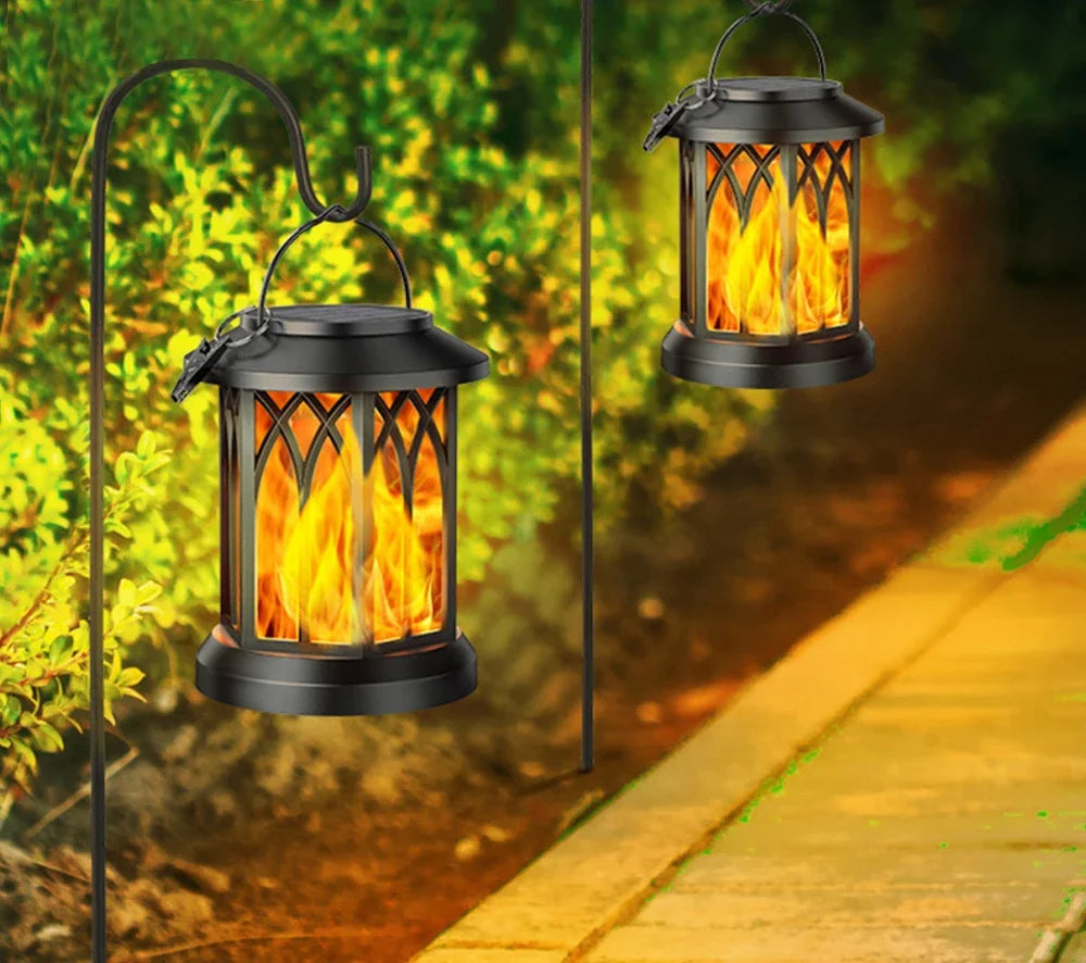 Lampe solaire DEL à effet de flamme – IP65