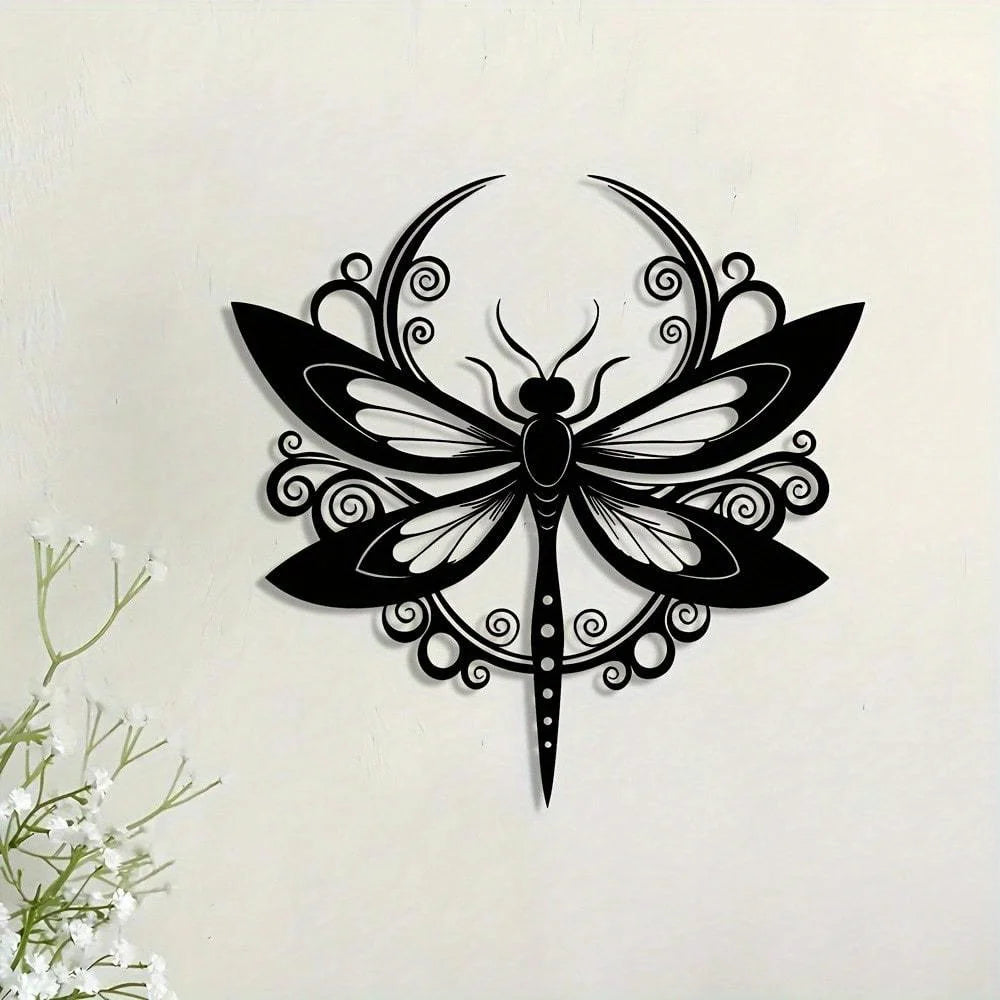Décoration murale libellule en métal Élégance naturelle et chic intérieur & extérieur
